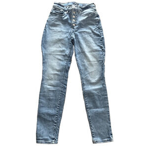 Lucky Brand High Rise Bridgette Skinny Jeans Button Fly Light Wash 4/27 Ankle